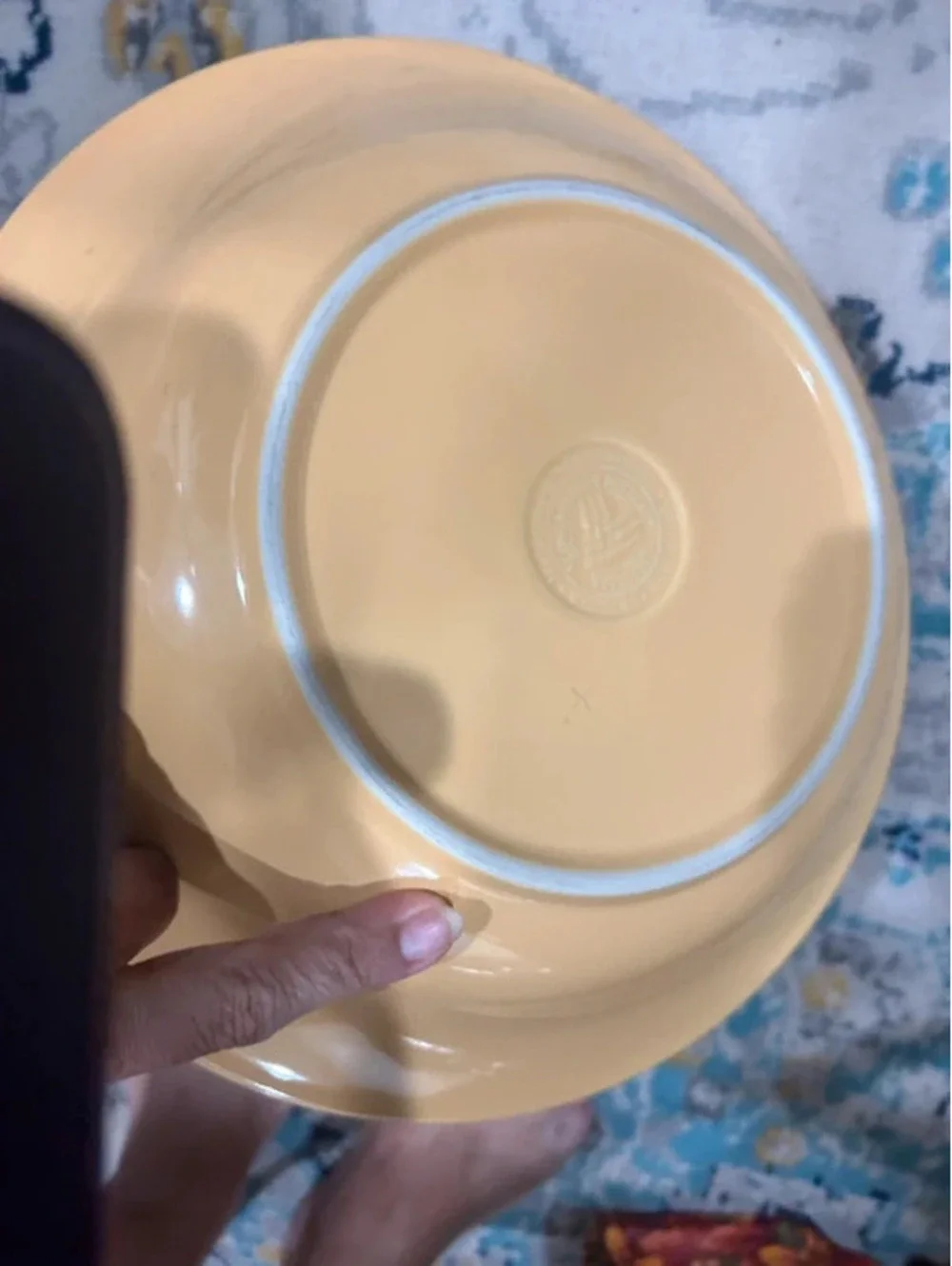 Longaberger 14” large pottery bowl pasta serving